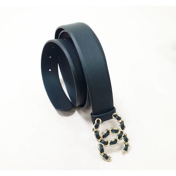 Chanel Black Lambskin Chain CC Belt - Picture 1 of 5